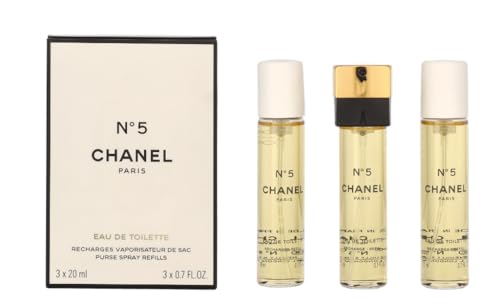 CHANEL - No.5 Eau De Toilette Purse Spray Refills 3x20ml/0.7oz