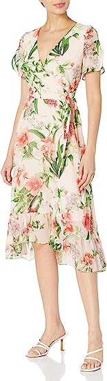 Karl Lagerfeld Paris Women's Short Sleeve Midi Dress